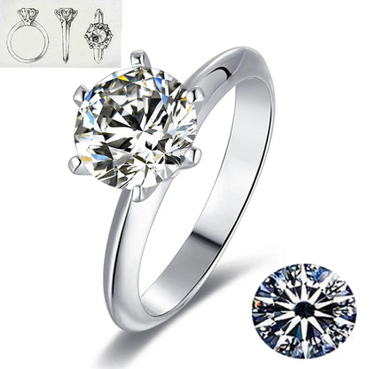 Luxury 925 Sterling Silver Real Moissanite Rings