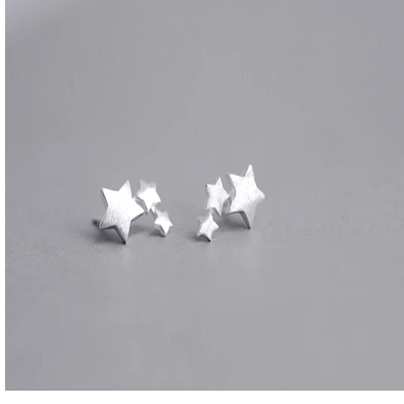 Boucles d'oreilles étoile en argent sterling 925