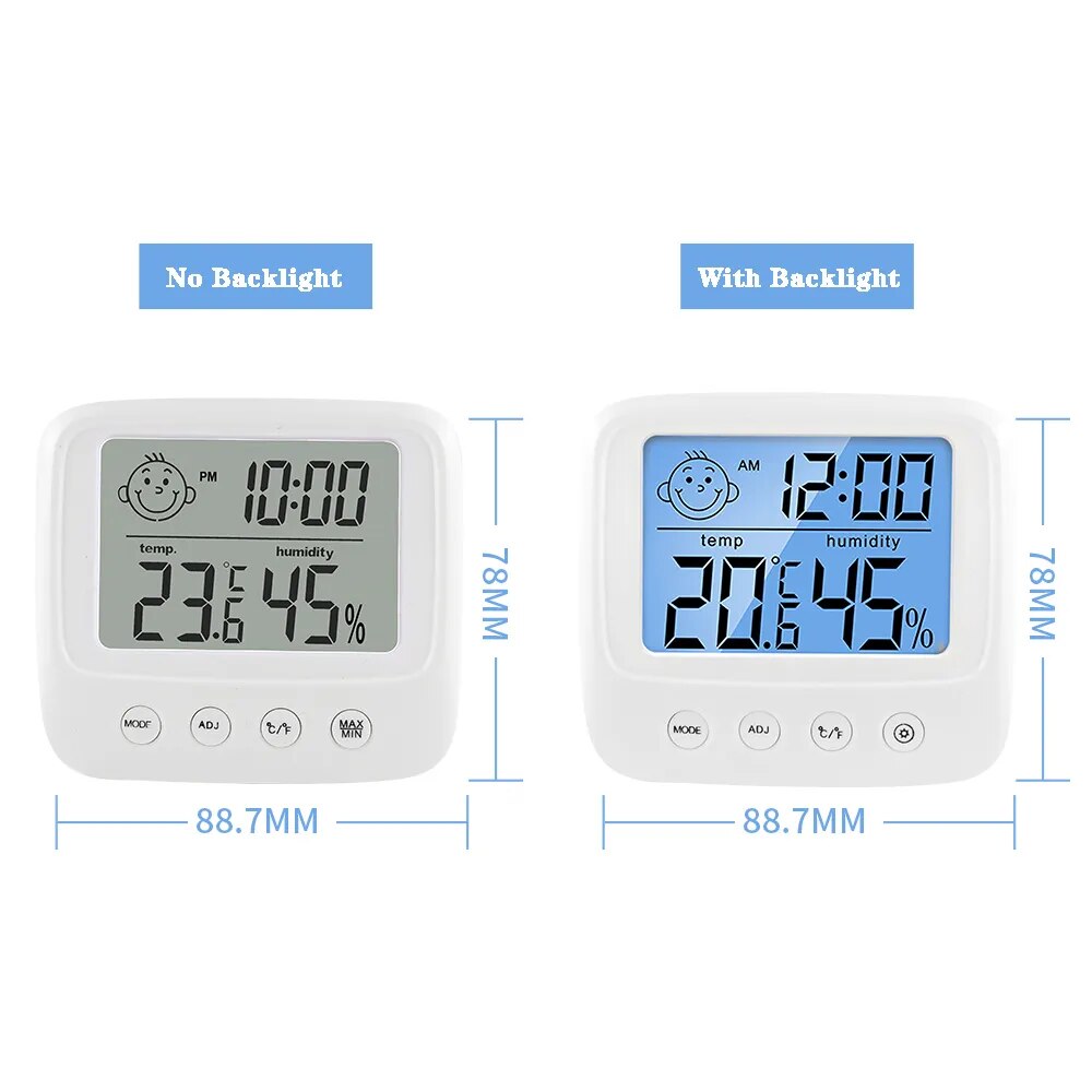 Capteur de température d'intérieur LCD numérique, pratique, humidité, thermomètre, hygromètre, jauge