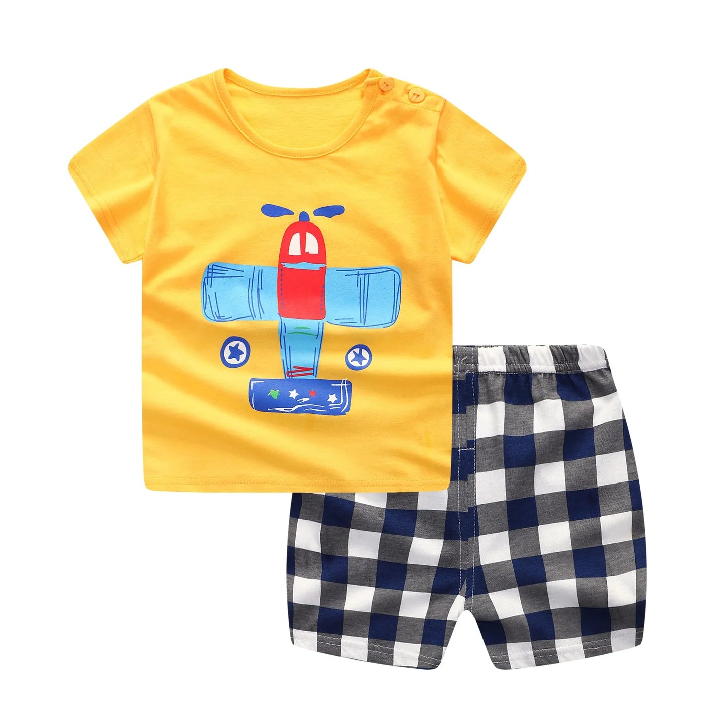 Deisgner Baby Boy Kläder Sportkläder Träningsoverall Aktiv Randig T-shirt +shorts Baseball Fotbollskläder Småbarnskläder Set