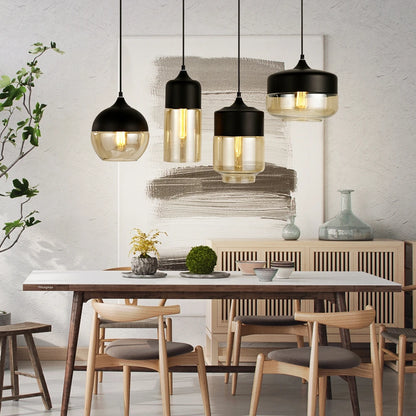 4 stil moderna glashängande lampor e27 e26 LED-armatur för kök Restaurang Cafe Bar vardagsrum sovrum