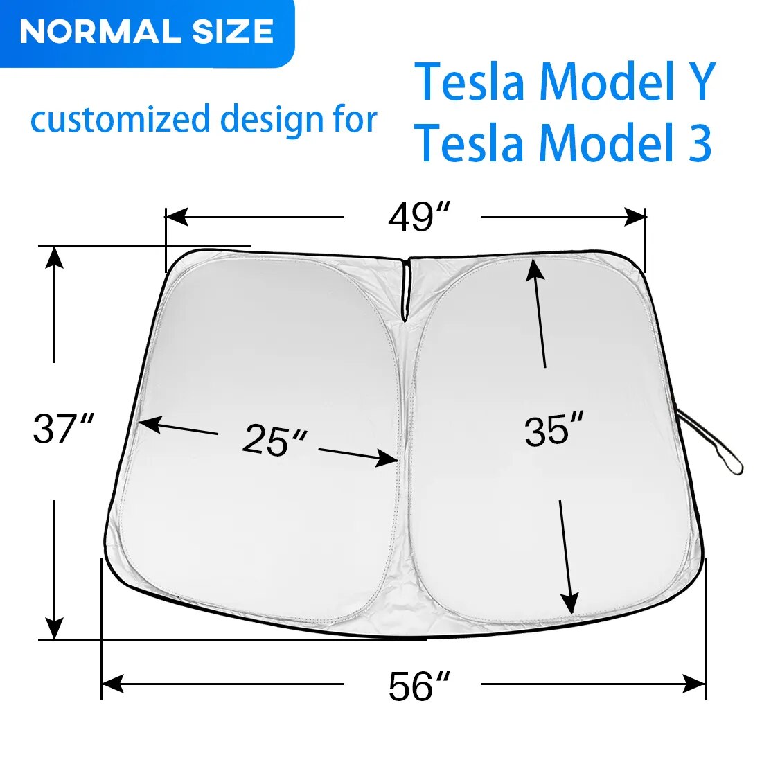 Car Windshield Sun Shade Covers Visors Front Window Sunscreen Protector Parasol Coche For Tesla Model 3 Y Sunshade Accessories