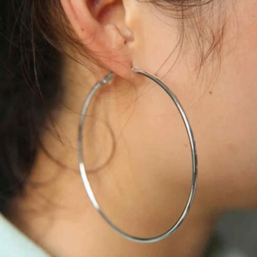 Women 3-10cm Small Big Circle Hoop Earrings Statement Ear Ring Fashion Jewelry Gift Nightclub DJ