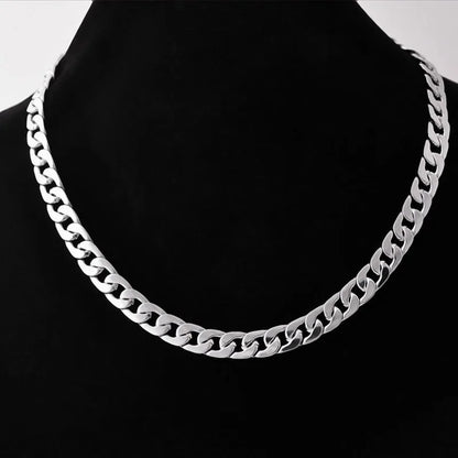 1Pcs New Simple Titanium Steel Men's Necklace Twisted Piece Chain Stainless Steel Women's Popular All-match Thick Chain