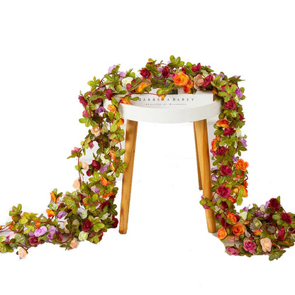 Guirlande de roses artificielles 250CM, pour mariage, décoration de salle de maison, arc de jardin printemps-automne, fausse plante de vigne DIY