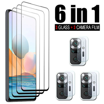 Tempered Glass For Xiaomi Redmi Note 10S 10T Note10 5G Redmi 10 Prime Screen Protector Lens Film Redmi Note 10 Pro Glass