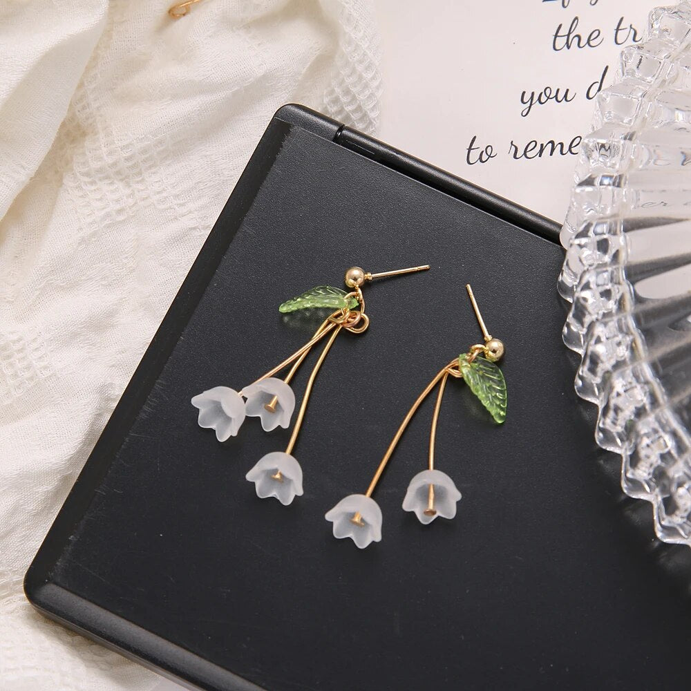 Flower Bohemia Boho Earrings Women Fashion Long Hanging Earrings Crystal Female Wedding Earings Party Jewelry