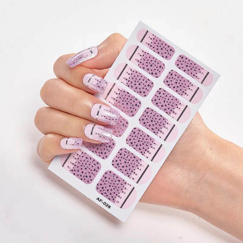 Nail Sticker Set Self Adhesive Nail Sticker Nail Strips Nailart Sticker Sticker For Nails Foil Nail Art Stickers Shiny