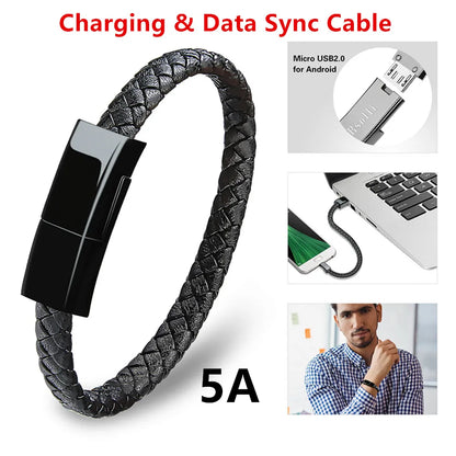 Bracelet USB Charging Cable Data Charging Cord  USB C cable for samsung HUAWEI xiaomi POCO Micro cable Bracelet accessories