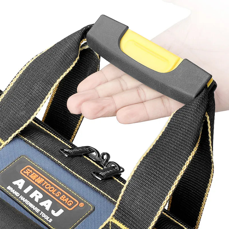 AIRAJ Multi-Function Tool Bag 1680D Oxford Cloth Electrician Bag, Multi-Pocket Waterproof Anti-Fall Storage Bag