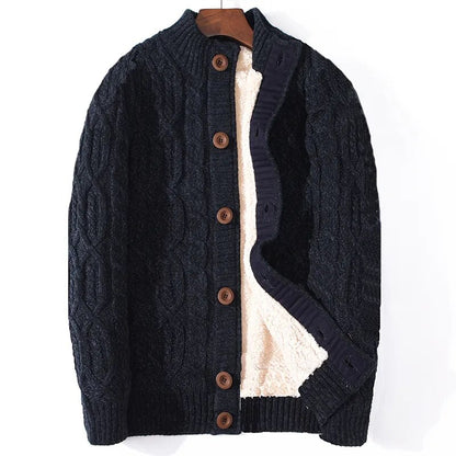 Winter Cardigan Male Thicken Warm Wool Cashmere Winter Coats Sweater Men Clothing New Outwear Size 4XL 5XL 6XL 7XL