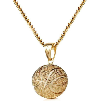 Basketball Football Pendant Necklace Men's Necklace New Style Fashion Metal Pendant Accessories Party Jewelry Two Colors