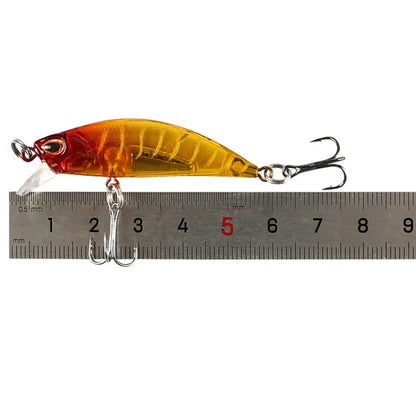 Mini leurre méné coulant Wobblers 5.5cm 5g, appât artificiel dur en plastique pour truite, Jerkbait, manivelle, matériel de pêche au bar