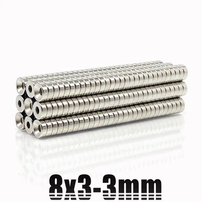 10~200st 6x3 8x3 10x3 12x3 18x3 Hål 3mm N35 NdFeB Försänkt rund magnet Superkraftig Stark Permanent Magnetisk imane-skiva