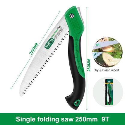 LAOA Camping Saw Foldable Portable Secateurs Gardening Pruner 10 Inch Tree Trimmers Garden Tool for Woodworking Folding Hand Saw