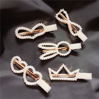 Simulated Pearl Hair Clips For Women Korean Women Hairpins Girl Geometric Hair Barrettes Fashion Hairgrip Hair Accessories