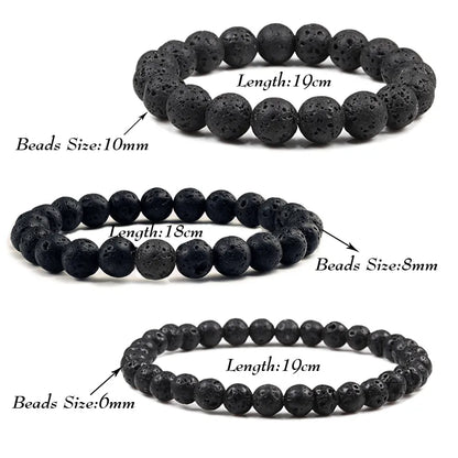 Natural Stone 6/8/10mm Beads Tiger Eye Bracelet Classic Men Women Buddha Black Lava Bracelets Minimalist Yoga Meditation Jewelry