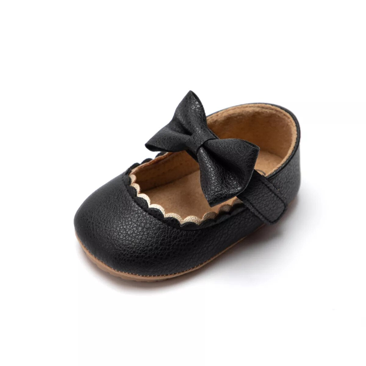 Baby Casual Shoes Infant Toddler Bowknot Non-slip Rubber Soft-Sole Flat PU First Walker Newborn Bow Decor Mary Janes