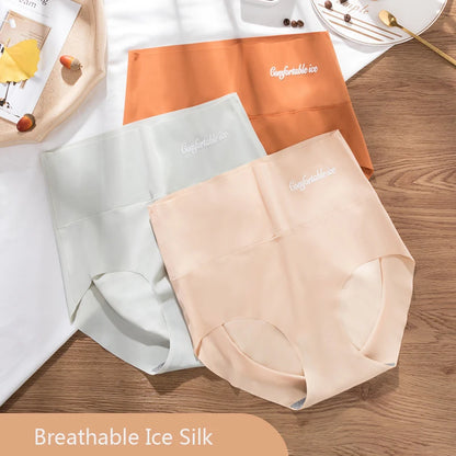 High Waist Ice Silk Trosor Damunderkläder hög kvalitet sömlös sexig bantning Underkläder stretch Buken In Fashion trosor