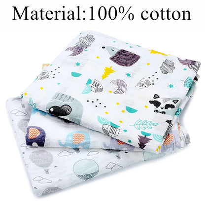 Bigger Size Muslin 100% Cotton Baby Swaddles Soft Newborn Blankets Baby Bath Towel Gauze Infant Wrap Sleepsack