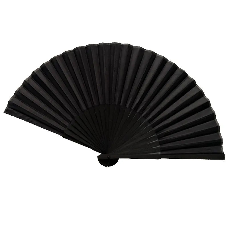 Style chinois noir Vintage main ventilateur pliant ventilateurs danse fête de mariage faveur chinois danse fête pliant ventilateurs