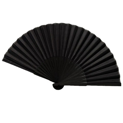 Kinesisk stil Svart Vintage Hand Fan Folding Fans Dans Bröllopsfest Favor Chinese Dance Party Folding Fans