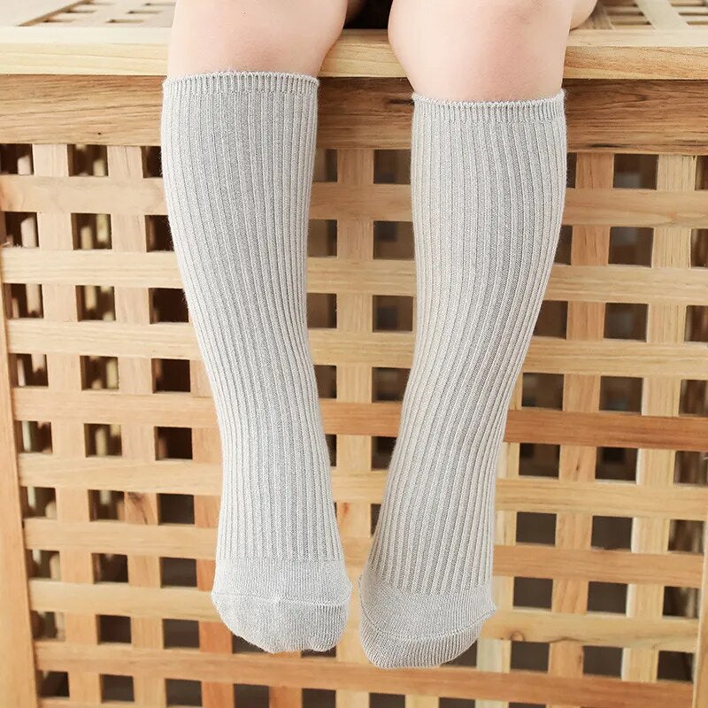 Chaussettes hautes pour bébés filles de 0 à 8 ans, chaussettes longues en coton doux en dentelle, chaussettes princesse à volants, jambières mignonnes pour filles