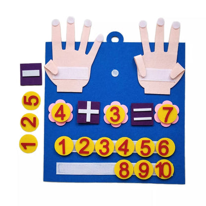 Kid Montessori Leksaker Filt Finger Siffror Math leksak Barn Räkna Tidig Inlärning För Småbarn Intelligens Utveckla 30*30cm