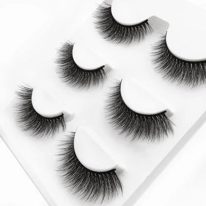 3 paires 29 styles 3D Faux vison cheveux doux Faux cils moelleux vaporeux épais cils faits à la main cils outils de maquillage des yeux