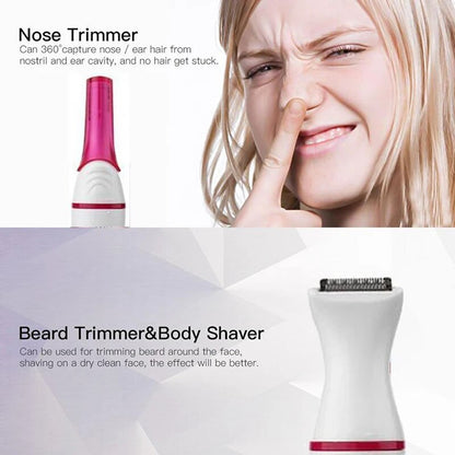 5 In 1 Women Hair Removal Women Shaver Female Shaving Machine Electric Trimmer Razor Bikini for Eyebrow Face Underarm