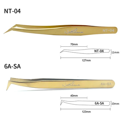 Pincettes antistatiques pour extensions de cils droits, pincettes à sourcils droites et incurvées de précision industrielle, outils de maquillage