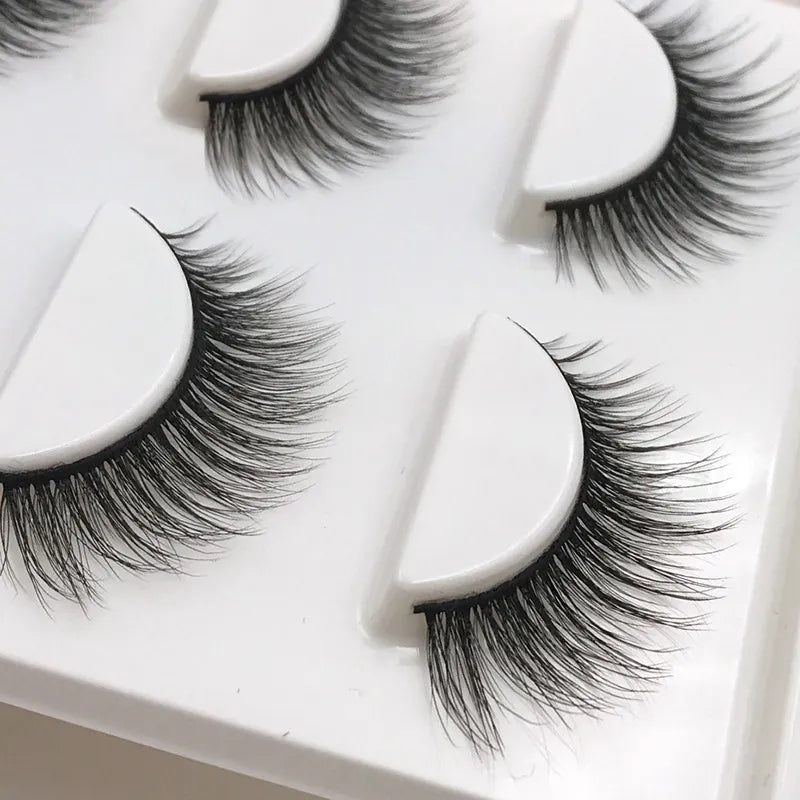 3 paires 29 styles 3D Faux vison cheveux doux Faux cils moelleux vaporeux épais cils faits à la main cils outils de maquillage des yeux