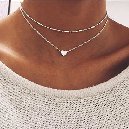 New Fashion Steampunk Dainty Circle Collier Round Minimalist Chain Pendant Necklace For Women Jewelry Gift Cheap Collar