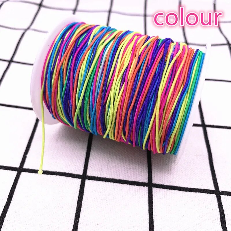 1,0 mm 10 yards/lot Högelastiskt runt elastiskt band Gummiband Elastiskt sladd Gör-det-själv-sömnadstillbehör