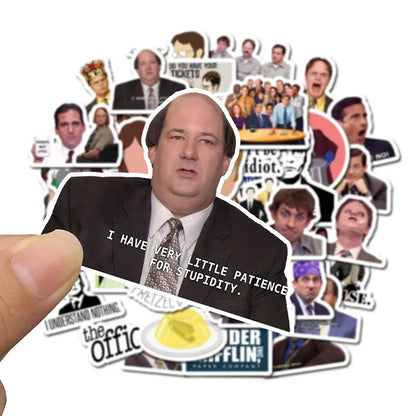 10/30/50pcs Cartoon Classic TV Show The Office Stickers Motorcycle Notebook Computer Car DIY Children Toy Guitar Refrigerator F5