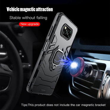 Shockproof Case for Xiaomi POCO X4 GT F4 NFC M3 M4 Pro 5G F2 Ring Stand Phone Back Cover for Xiaomi Poco X3 Pro F3 F1