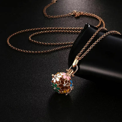 Mexique carillon musique ange boule appelant médaillon collier Vintage grossesse collier aromathérapie huile essentielle diffuseur accessoires