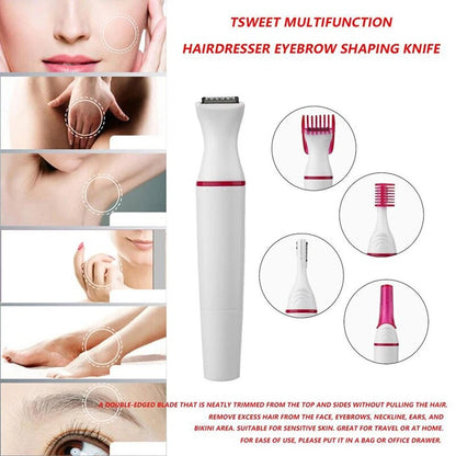 5 In 1 Women Hair Removal Women Shaver Female Shaving Machine Electric Trimmer Razor Bikini for Eyebrow Face Underarm