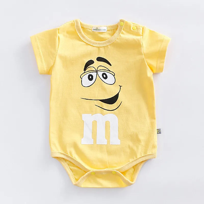 100 % bomull Nyfödd bebis sommarbyxor Spädbarnskropp Kortärmad bebis Jumpsuit Tecknad Ropa Bebe Baby Boy Girl Kläder