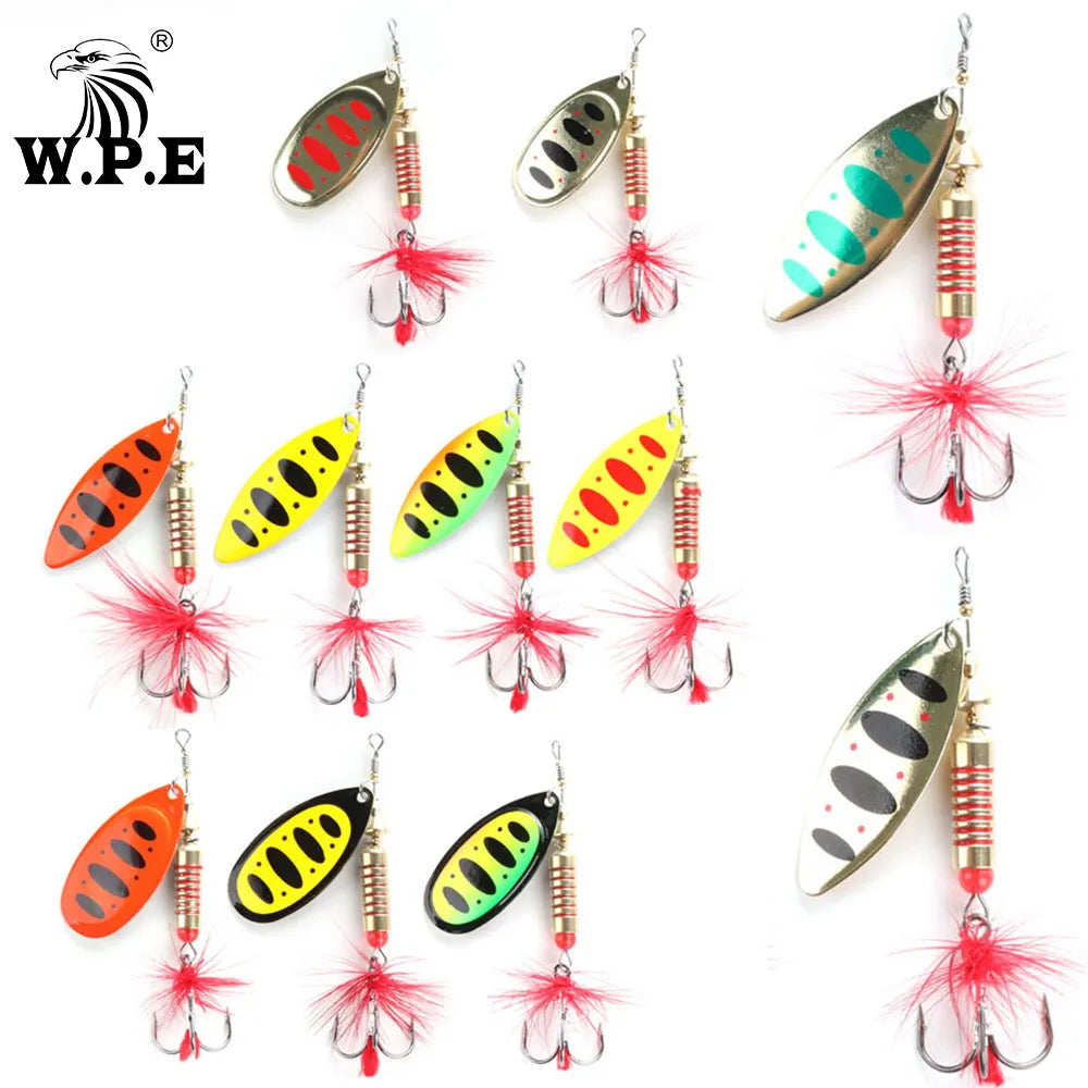 Spinner Lure 1pcs 6.5g/10g/13.5g 22 color with Treble Hook Metal Spoon Lure Hard Fishing Lure Fishing Tackle Bait