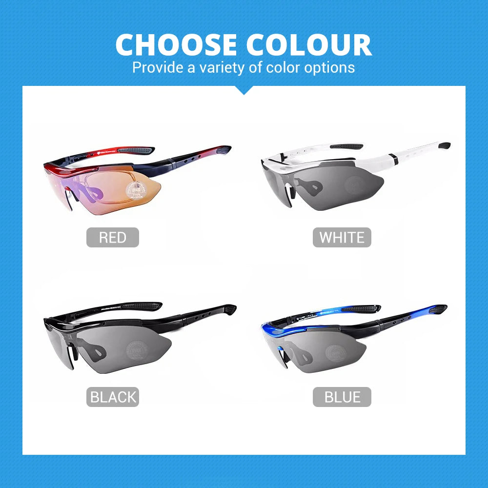 Chaud! Lunettes de cyclisme polarisées lunettes de soleil de cyclisme Sport de plein air vélo de route vtt lunettes pour hommes TR90 lunettes 5 lentilles