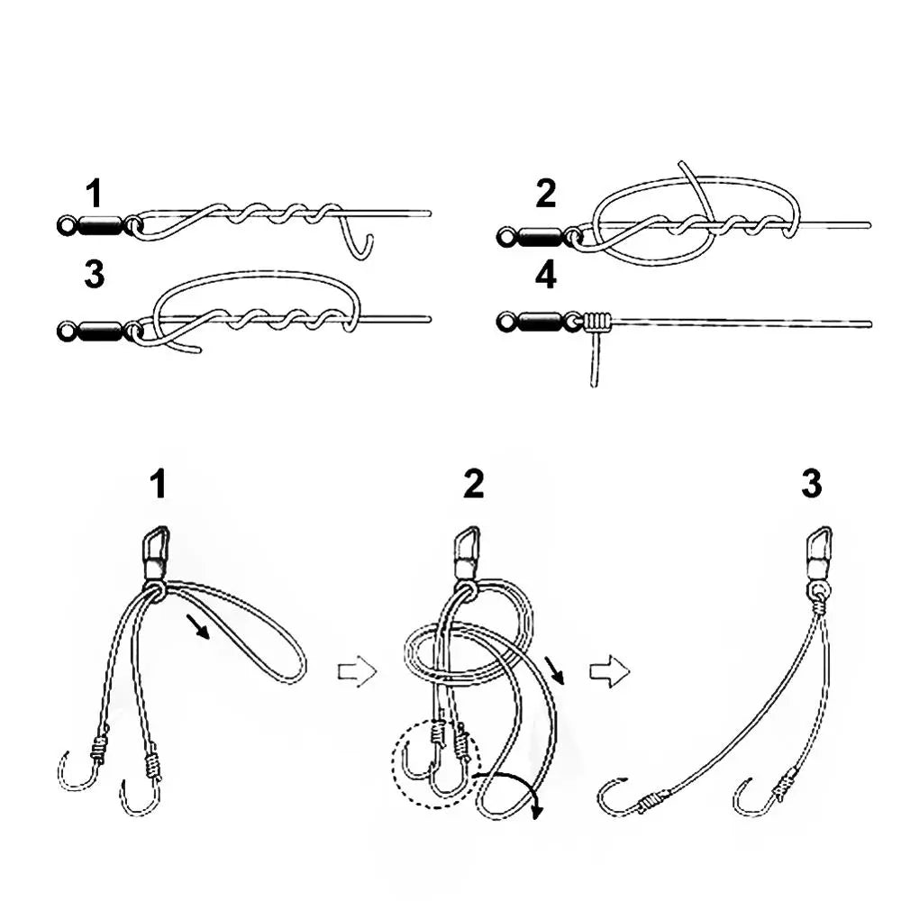 Pivot de pêche 50 à 100 pièces/boîte, tailles 4/0 #-14 #, connecteur solide, roulement à billes, pivot de pêche à pression, roulement de perles en acier inoxydable