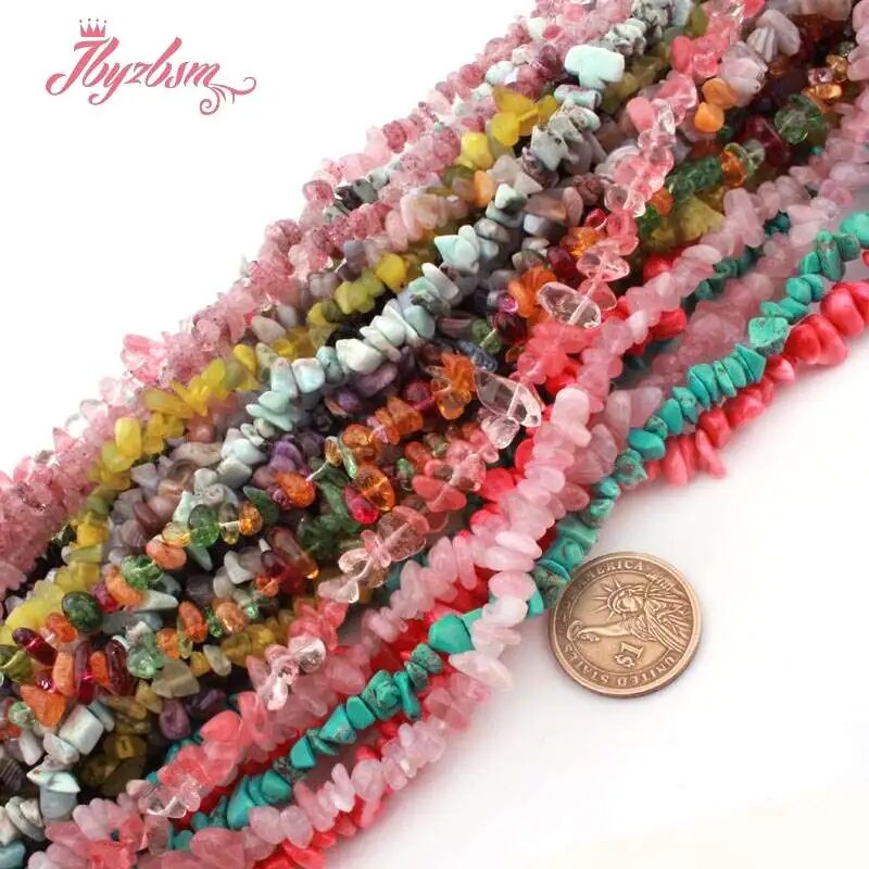 Natural Coral Amethyst Garnet Stone Beads Chip Freeform For Jewelry DIY Necklace Bracelet Jewelry Making