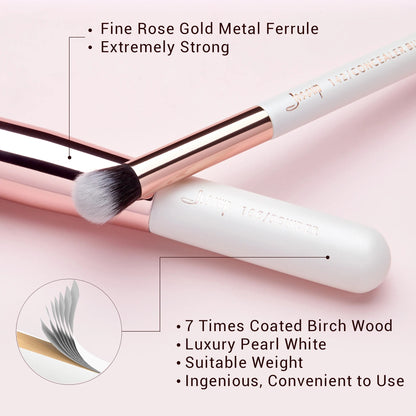 Jessup Makeup Brushes Set Pearl-White-Rose-Gold Pinceaux Maquillage Cosmetic Tools Eyeshadow Powder Definer 6-25pcs