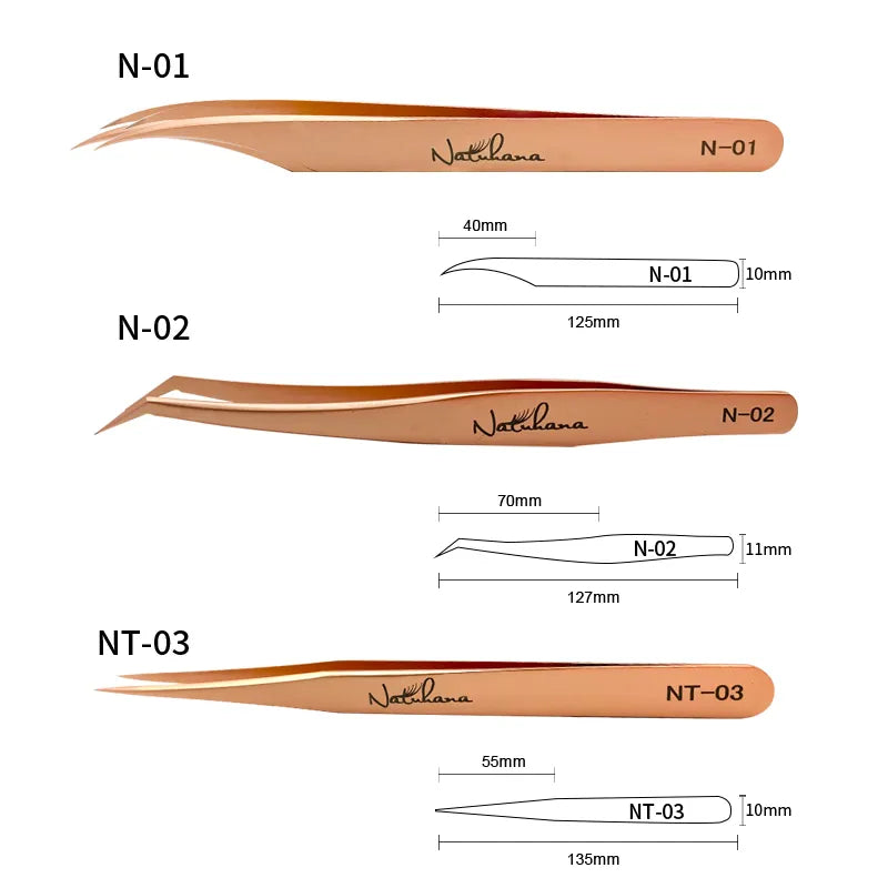 Pincettes antistatiques pour extensions de cils droits, pincettes à sourcils droites et incurvées de précision industrielle, outils de maquillage