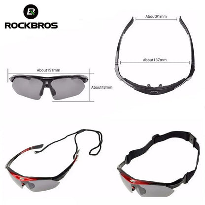 Cycling Polarized glasses Bike Photochromic Outdoor Sports Sunglasses MTB PC Goggles Eyewear 5/3 Lens Bicycle Accessory