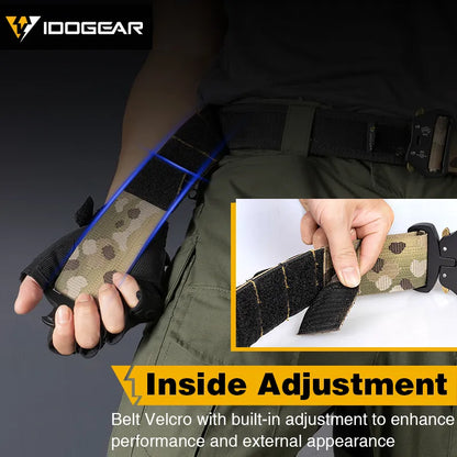 IDOGEAR Tactical 2 Inch Combat Belt  Quick Release Buckle MOLLE  Hunting Outdoor Sports Mens Belt Durable Two-in-One