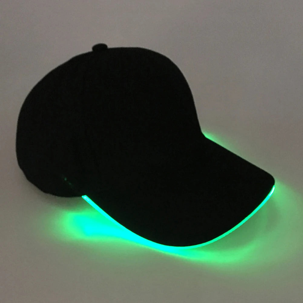 Justerbar ny design LED Light Up baseballkepsar Glödande justerbara hattar perfekta för hip-hop löpning och mer