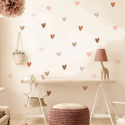 Boho Hearts Creative Wall Sticker För Barn Baby Flickor Pojkar Rum Barnkammare Väggdekor Vinyl Väggmålning Barn Heminredning i sovrummet