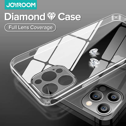 9H Tempered Case luxury Clear Case For iPhone 15 14 13 12 11 Pro Max Anti Yellow Full Lens Transparent Cover